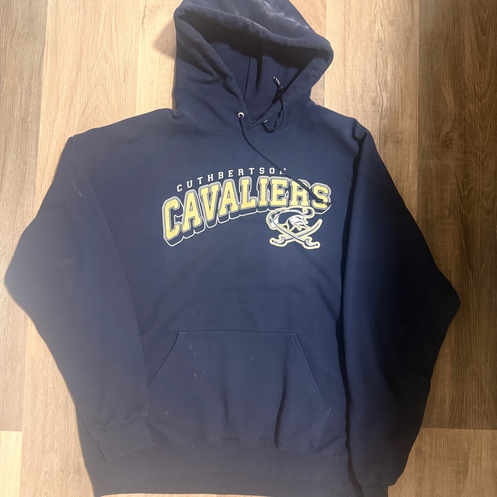 Cuthbertson Cavaloers Hoodie Pullover Sweatshirt Navy Sz XL Collegiate Logo Men